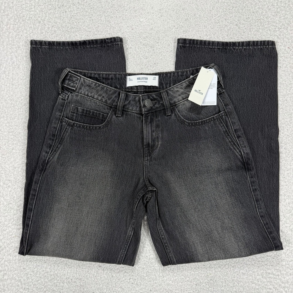 Hollister Low-Rise Baggy Jeans Women's 0 Short (28x29) NWT Y2K Streetwear